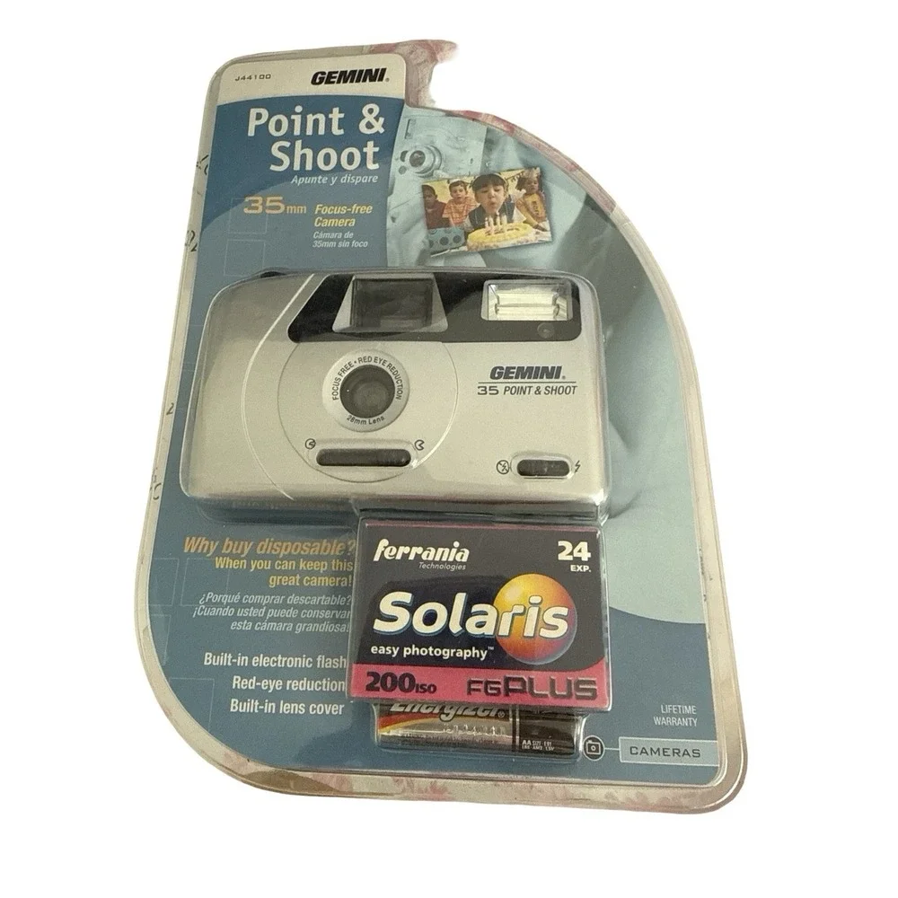 Gemini 35 Point & Shoot Film Camera Focus Free Electronic Flash Red Eye
